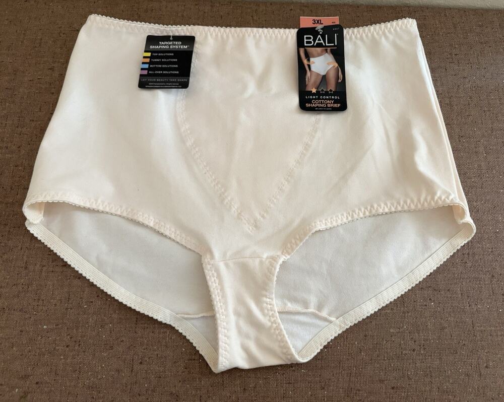 BALI Light Control Cottony Shaping Brief Tummy Solutions Full Back Coverage 3XL